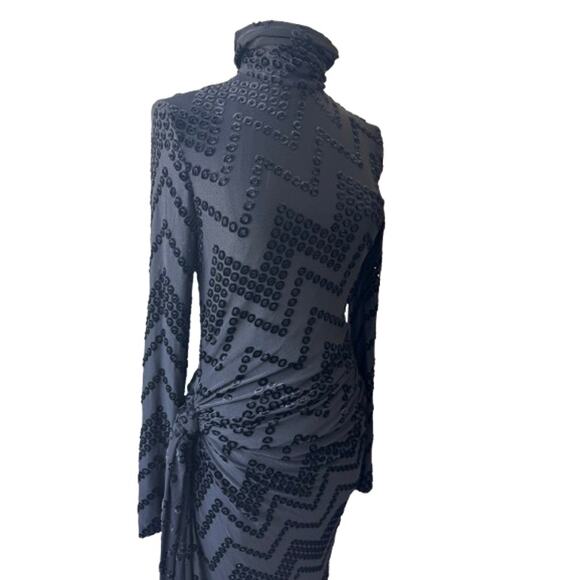 Victoria Beckham Eyelet Embroidered Jersey Dress with Twist Detail - Picture 10 of 16